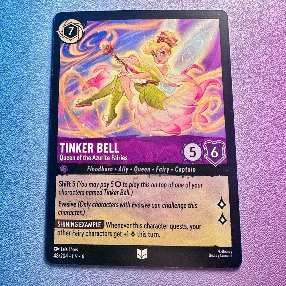 tinker bell 48/204 - uncommon — disney lorcana: azurite sea
